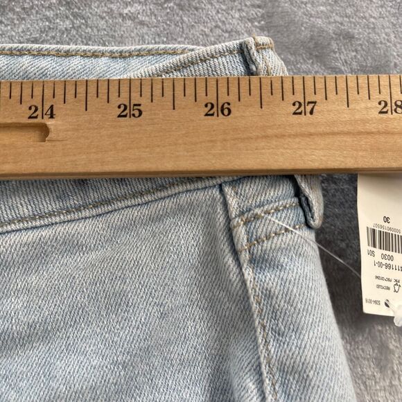 Old Navy Shorts Womens Plus 30 Light Wash OG Straight High Rise Button Fly - Picture 5 of 15